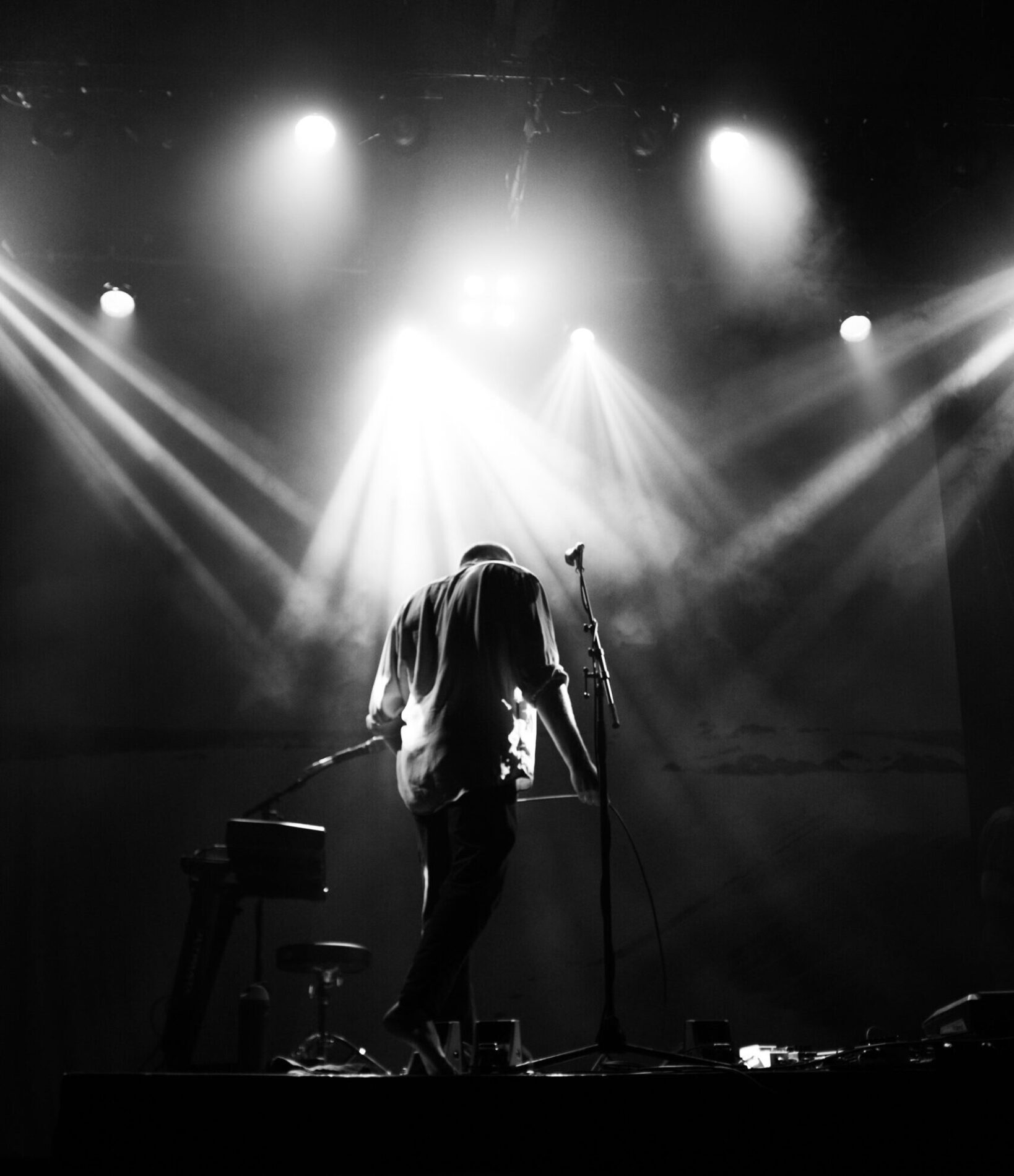 man on stage